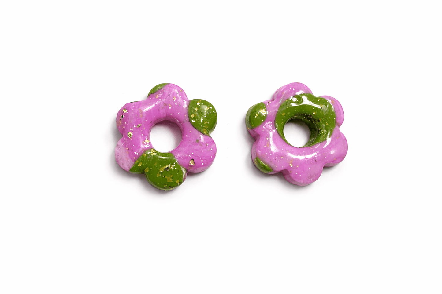 Pampilles Fleur Enfant Interchangeables Argile Polymère Boucles d'Oreilles Modulables Fait Main France - Bijoux Joséphine