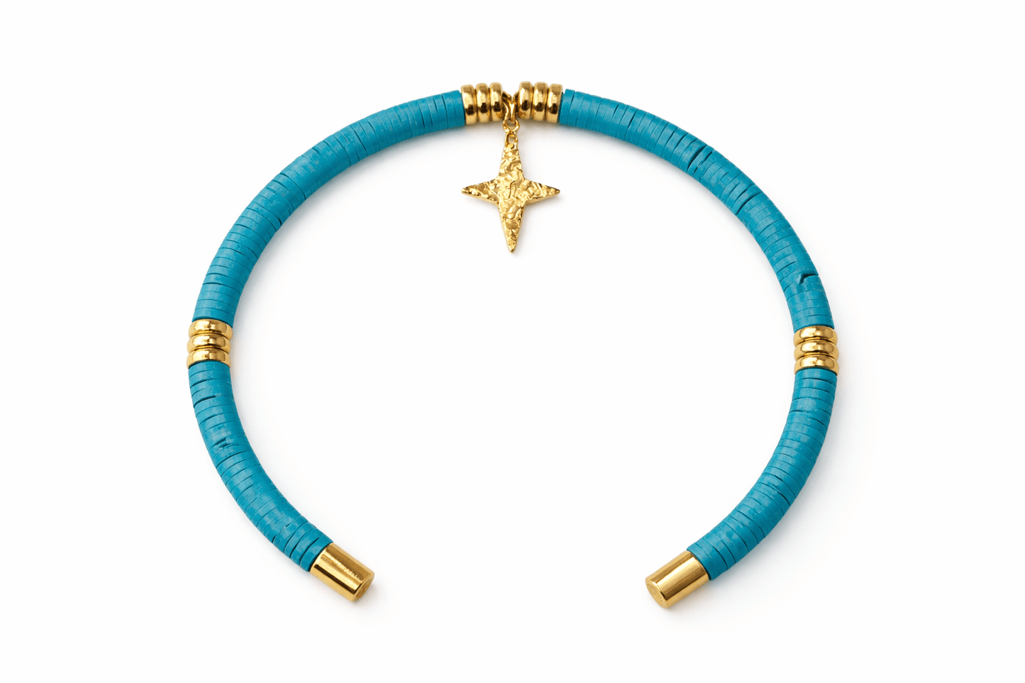 Bracelet réglable Jonc Vamos à la Playa - Acier Inoxydable Doré - Bijoux Joséphine