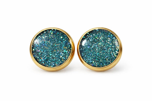 Clous d'Oreilles Acier Inoxydable et Résine - 10mm - Bijoux Joséphine