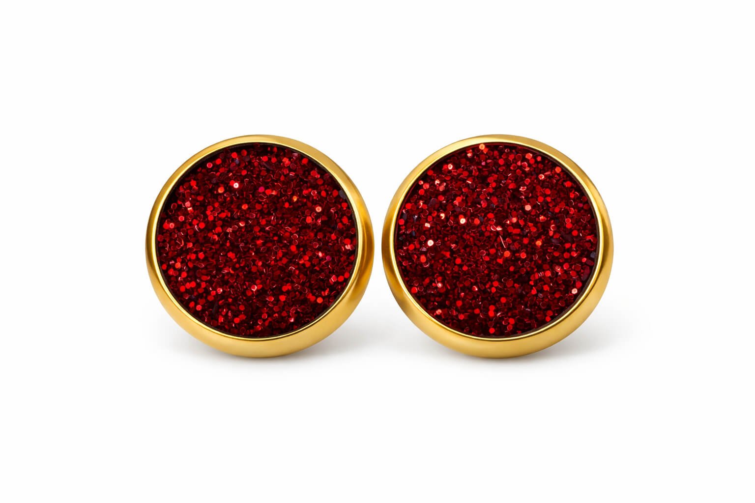 Clous d'Oreilles Acier Inoxydable et Résine - 10mm - Bijoux Joséphine