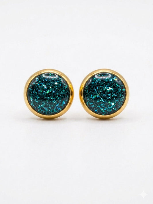 Clous d'Oreilles Acier Inoxydable et Résine - 6mm - Bijoux Joséphine