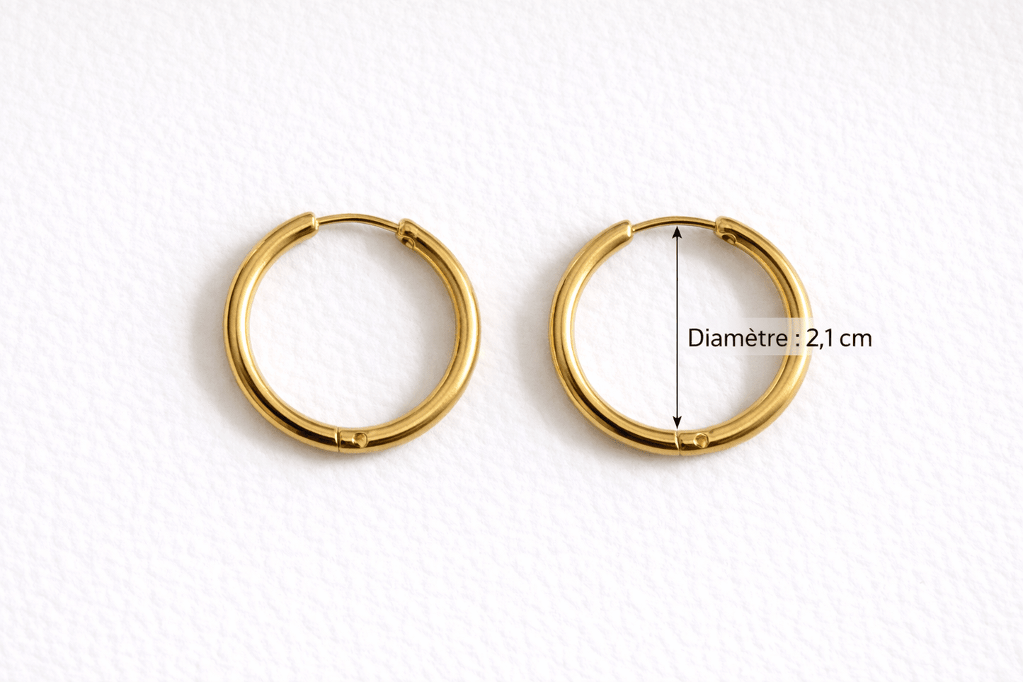 Créoles Boucles d'Oreilles Interchangeables Acier Inoxydable Modulables Femme Fait Main France - Bijoux Joséphine