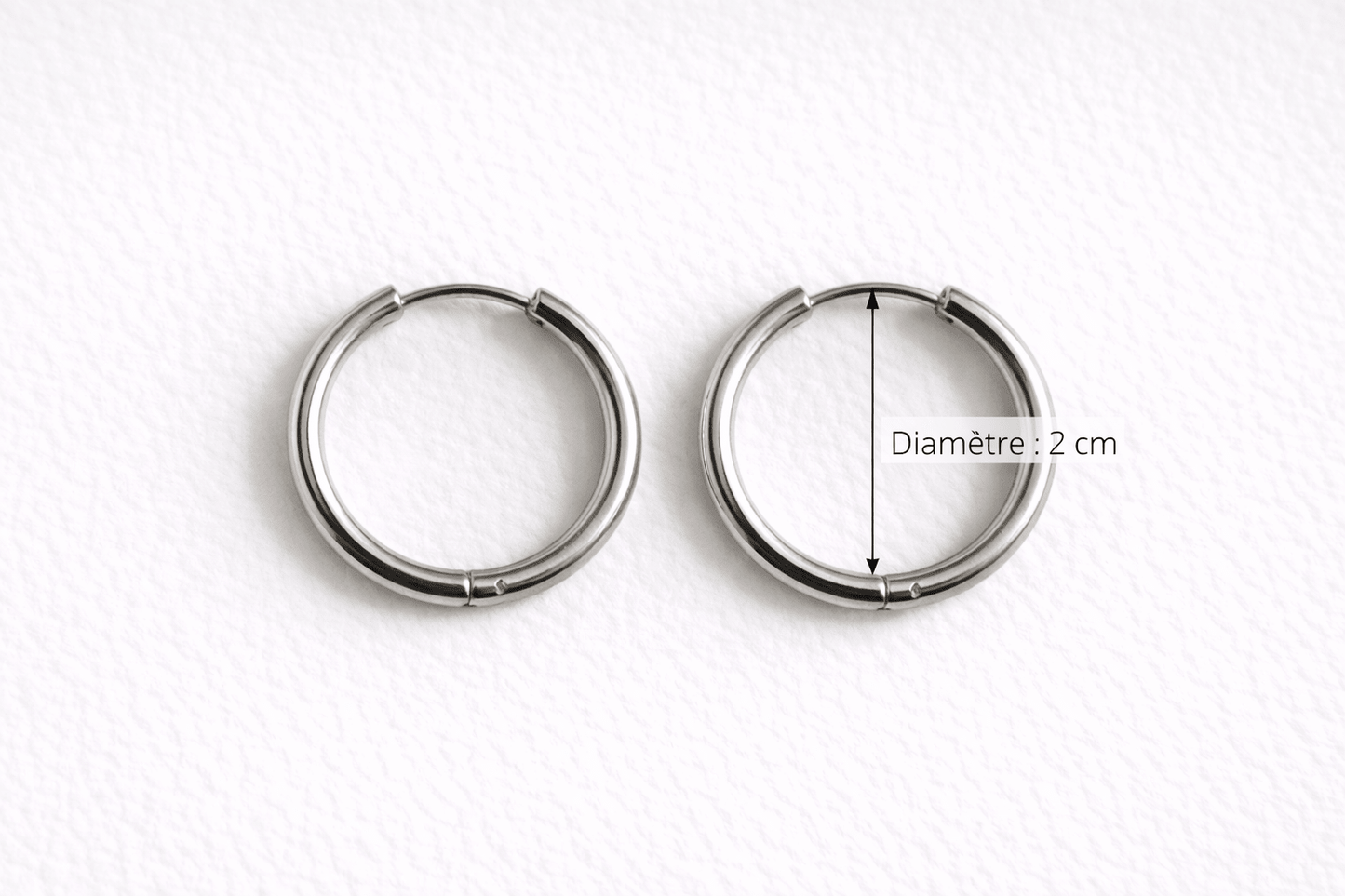 Créoles Boucles d'Oreilles Interchangeables Acier Inoxydable Modulables Femme Fait Main France - Bijoux Joséphine