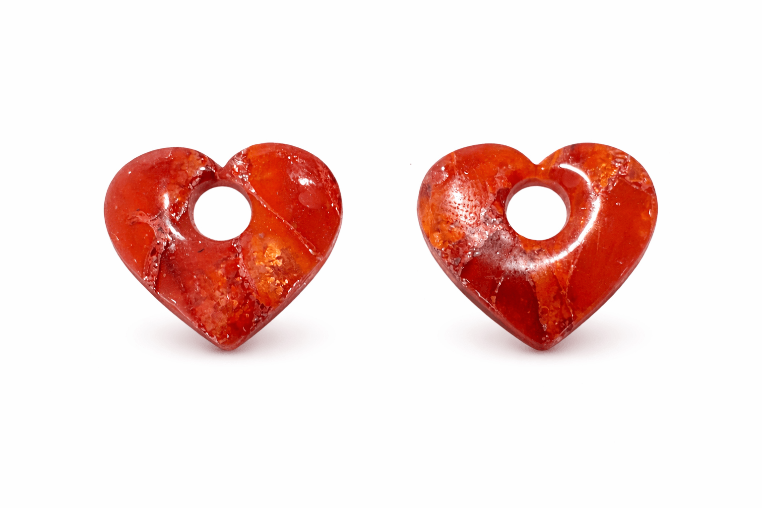 Pampilles Cœur Interchangeables Argile Polymère Boucles d'Oreilles Modulables Femme Fait Main France - Bijoux Joséphine