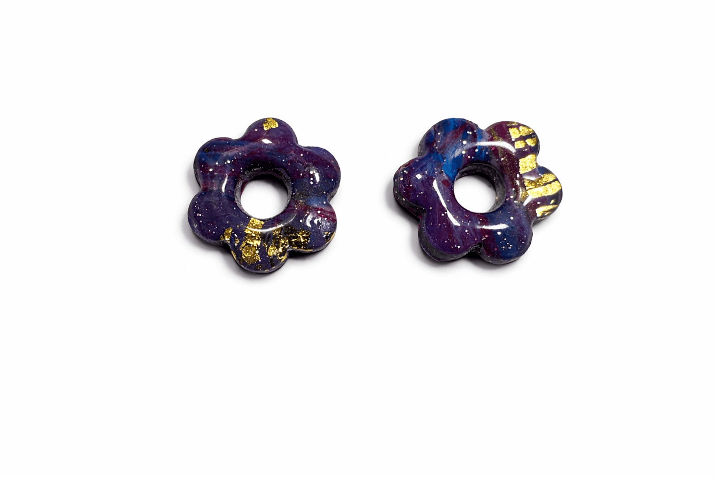 Pampilles Fleur Enfant Interchangeables Argile Polymère Boucles d'Oreilles Modulables Fait Main France - Bijoux Joséphine
