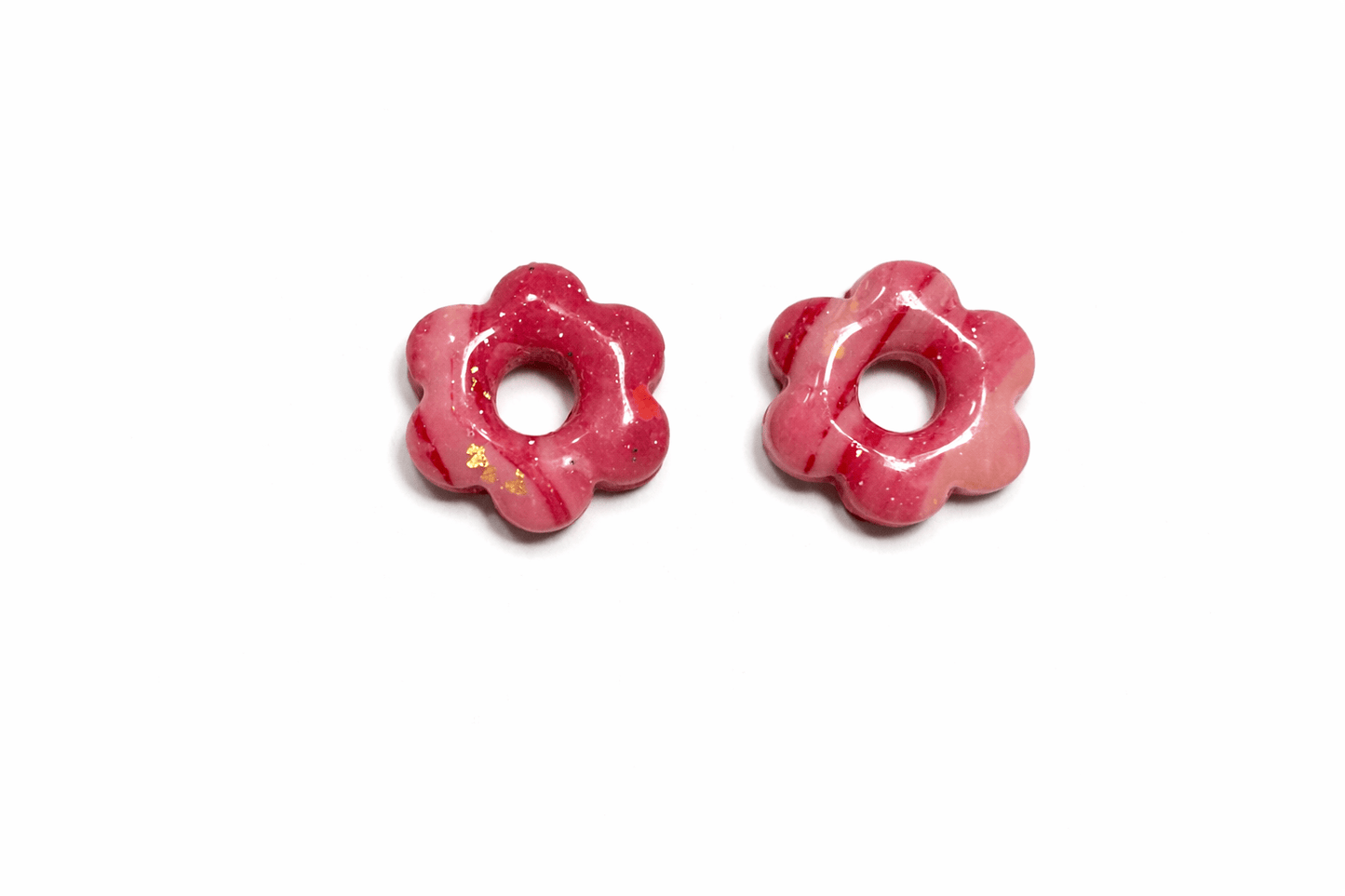 Pampilles Fleur Enfant Interchangeables Argile Polymère Boucles d'Oreilles Modulables Fait Main France - Bijoux Joséphine