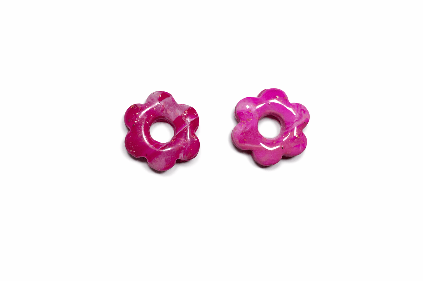Pampilles Fleur Enfant Interchangeables Argile Polymère Boucles d'Oreilles Modulables Fait Main France - Bijoux Joséphine