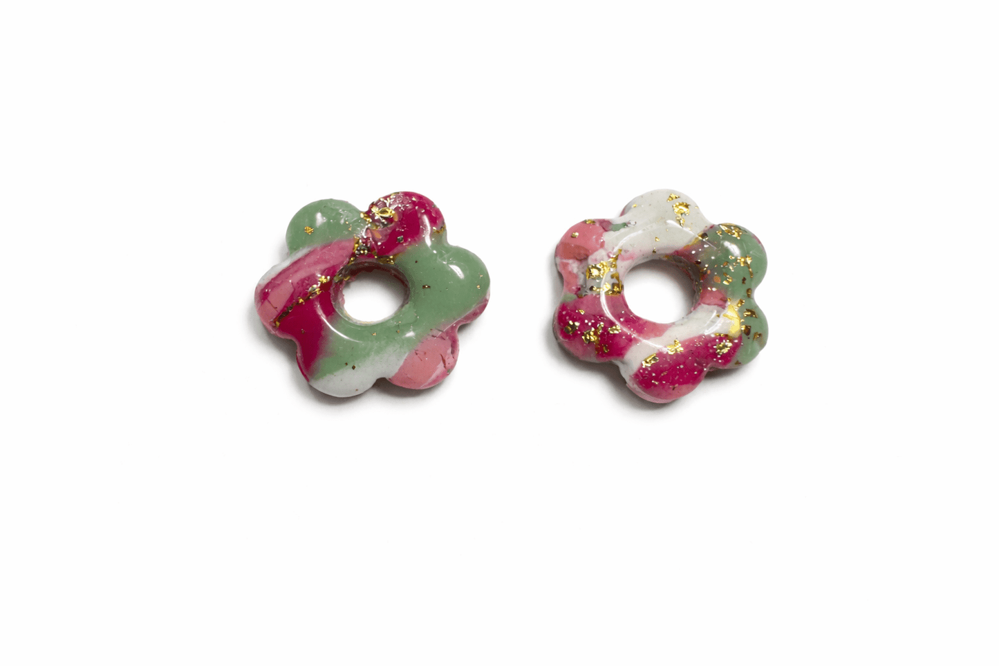 Pampilles Fleur Enfant Interchangeables Argile Polymère Boucles d'Oreilles Modulables Fait Main France - Bijoux Joséphine