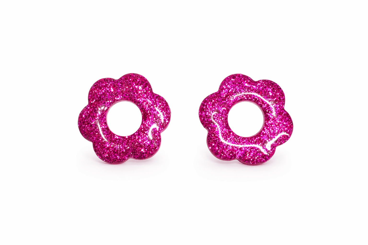 Pampilles Fleur Iconique Interchangeables Argile Polymère Boucles d'Oreilles Modulables Fait Main France - Bijoux Joséphine