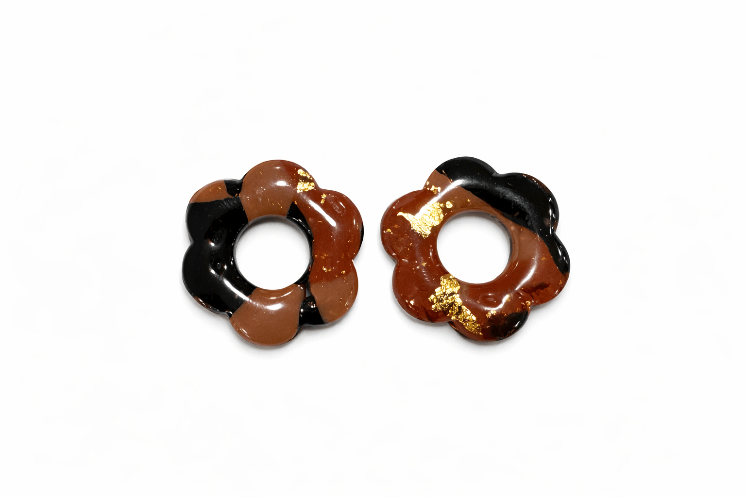 Pampilles Fleur Iconique Interchangeables Argile Polymère Boucles d'Oreilles Modulables Fait Main France - Bijoux Joséphine