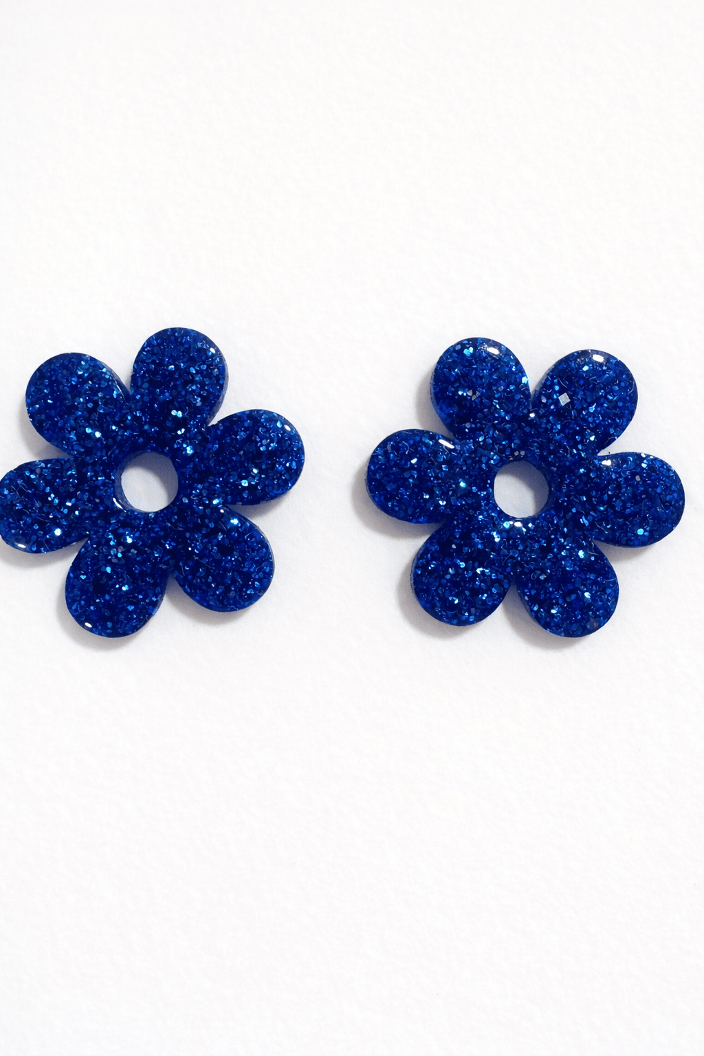Pampilles Fleur Paillettées Interchangeables Résine Boucles d'Oreilles Modulables Fait Main France - Bijoux Joséphine