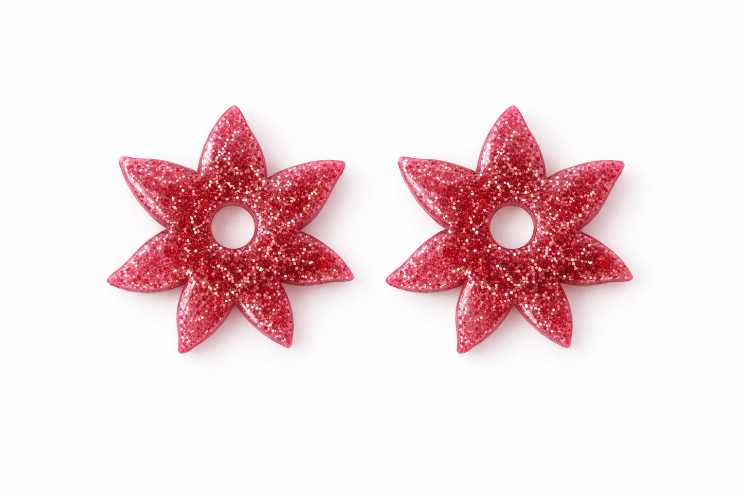 Pampilles Stardust Paillettées Interchangeables Résine Boucles d'Oreilles Modulables Fait Main - Bijoux Joséphine