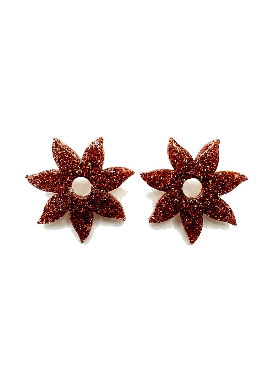 Pampilles Stardust Paillettées Interchangeables Résine Boucles d'Oreilles Modulables Fait Main - Bijoux Joséphine